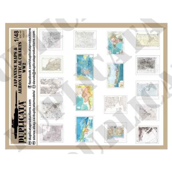 1/48 WWII Japanese Maps & Aeronautical Maps