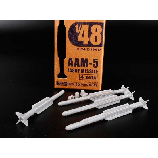 1/48 JASDF AAM-5 Air to Air Missiles (4pcs, 3D print kits)