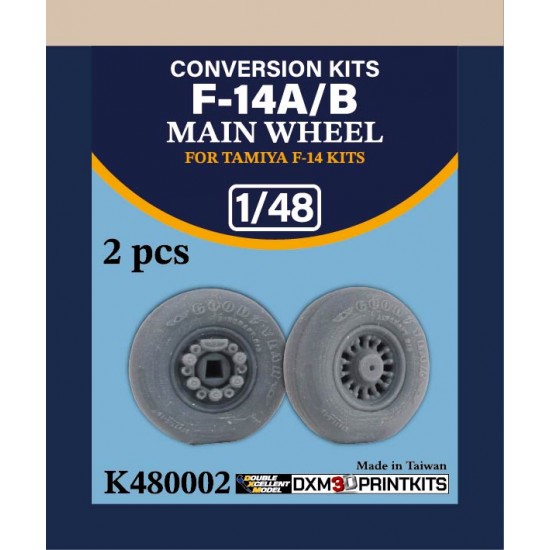 1/48 F-14A/B Tomcat Main Wheels (2pcs) for Tamiya F-14 kits