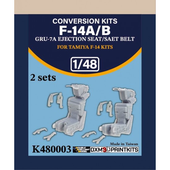 1/48 F-14A/B GRU-7A Ejection Seat/Seatbelt (2 sets) for Tamiya kits