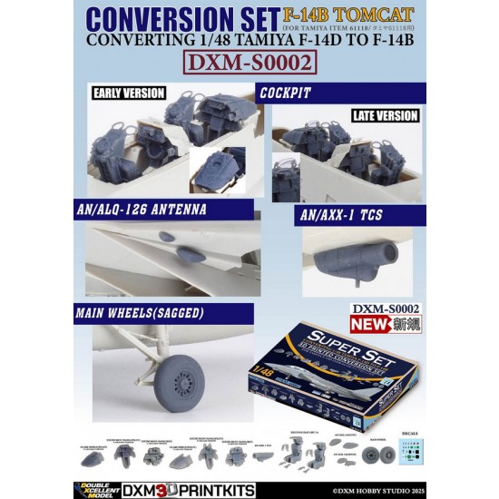 1/48 F-14B Early/Late Conversion set for Tamiya F-14D kit