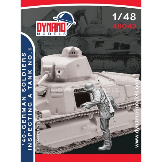 1/48 40' German Infantry Inspecting a Tank Ver.1