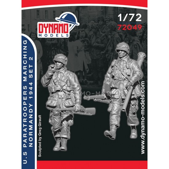 1/72 US Paratrooper Marching Ver.2, Normandy 1944 (2 figures)