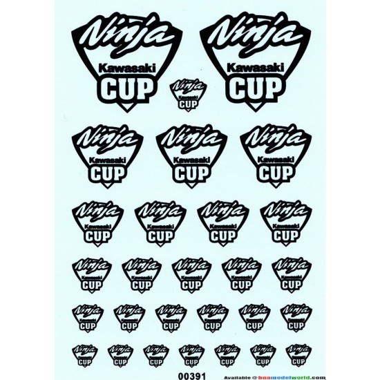 Decals - Kawasaki Ninja Cup for 1/12, 1/18, 1/20, 1/24, 1/43 Scales