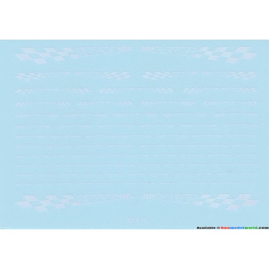 Decals - NKB Flags (White) for 1/12, 1/18, 1/20, 1/24, 1/43 Scales
