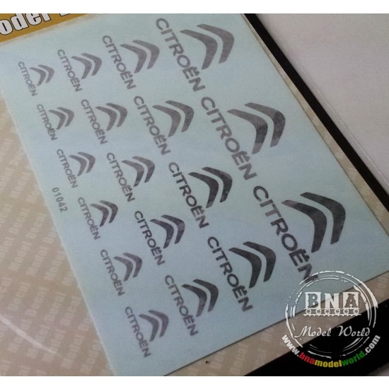 Decals - Citroen Logos (Black) for 1/12, 1/18, 1/20, 1/24, 1/43 Scales