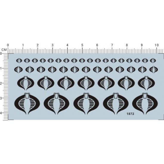 Cobra Snake Logos Decals for scale models