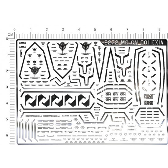 1/100 MG GN-001 Gundam Exia Metal Stickers