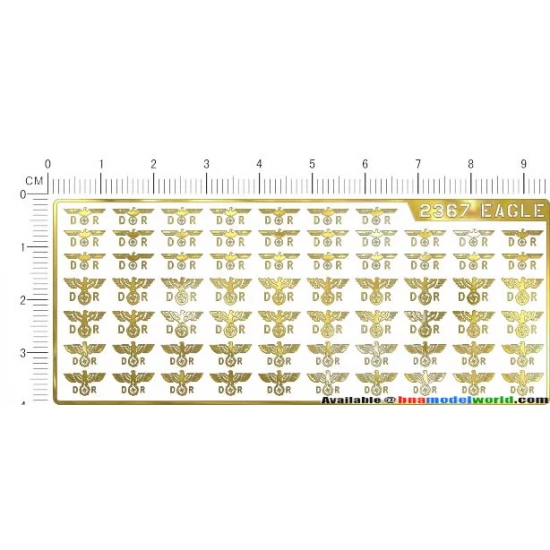 German Eagle Metal Logo Stickers (Golden) Vol.1 for Various Scales