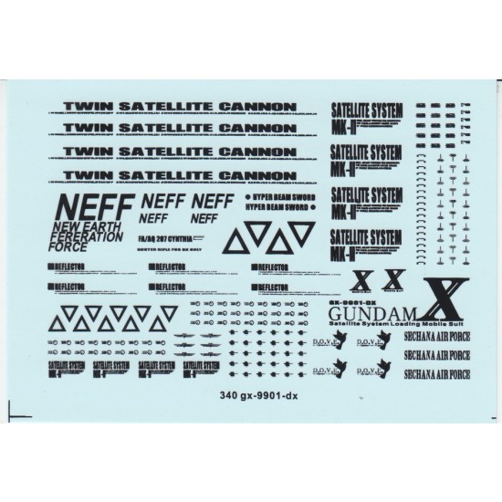 Decals for GX-9901-DX Gundam MK-II