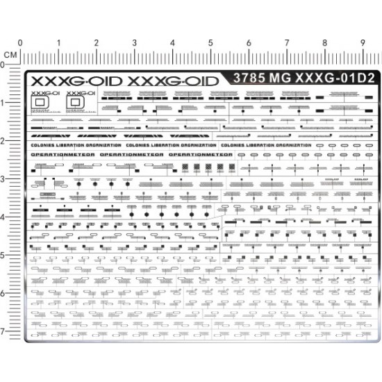 Metal Stickers for 1/100 XXXG-01D Gundam