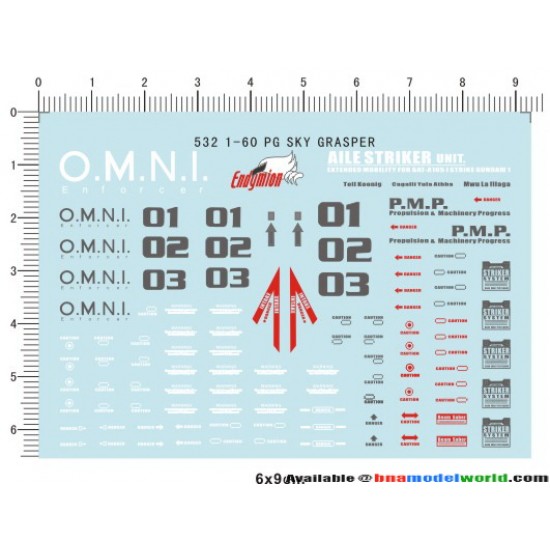 Decals - 1/60 PG Sky Grasper Aile Striker Unit