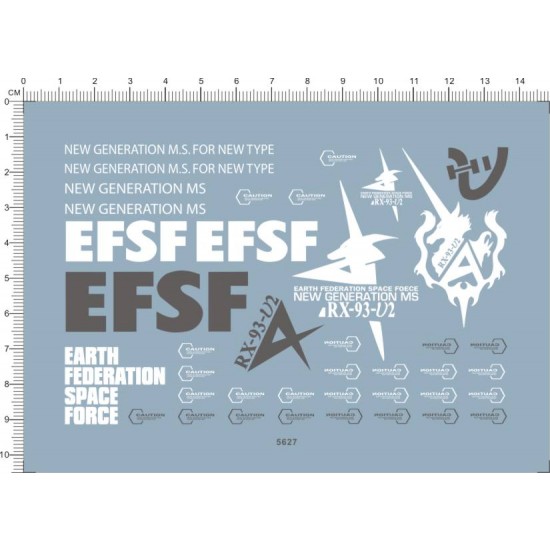 Decals for 1/24 Gundam Hi-Nu Head