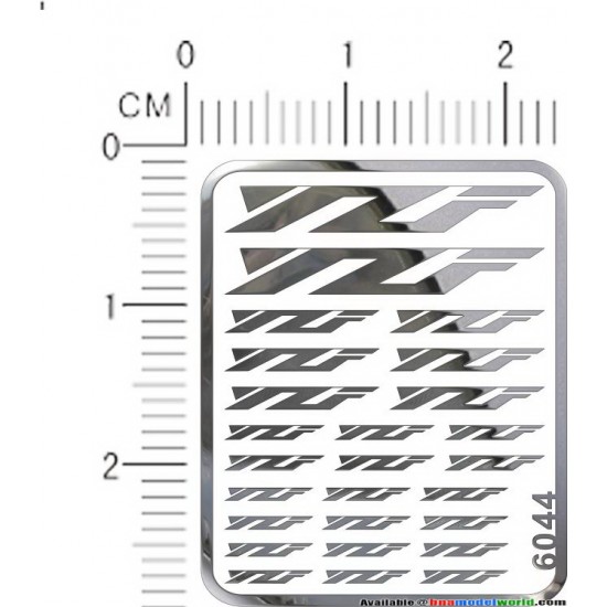 YZF Metal Logo Stickers for 1/12, 1/18, 1/20, 1/24, 1/43 Scales