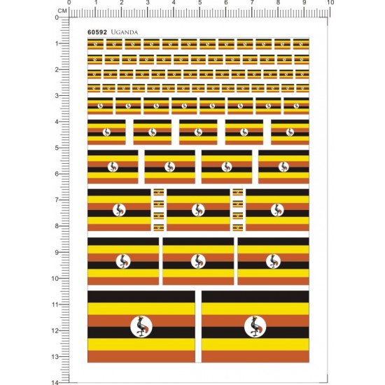 Decals for Flags of Uganda (need to cut)