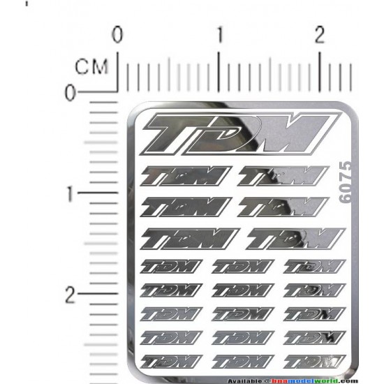 TDM Metal Logo Stickers for 1/12, 1/18, 1/20, 1/24, 1/43 Scales
