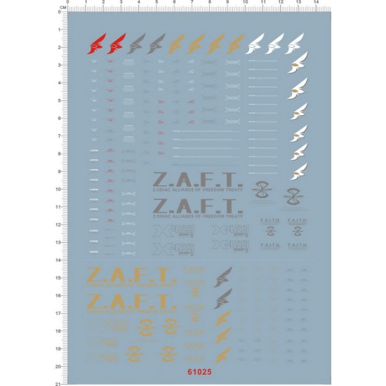 Decals for PG ZGMF-X42S Destiny Gundam Vol.1