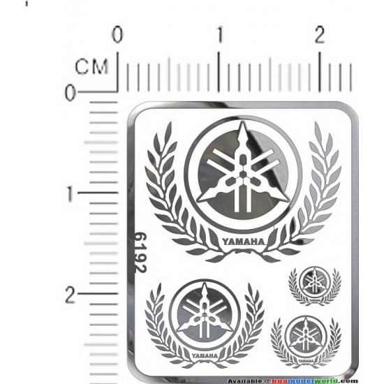 Yamaha Metal Logo Stickers Vo.4 for 1/12, 1/18, 1/20, 1/24, 1/43 Scales