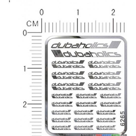 Dubaholics Metal Logo Stickers for 1/12, 1/18, 1/20, 1/24, 1/43 Scales