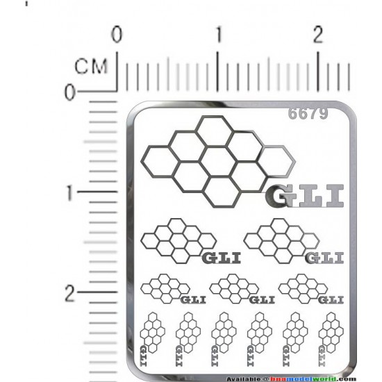 Volkswagen GTI Metal Logo Stickers for 1/12, 1/18, 1/20, 1/24, 1/43 Scales