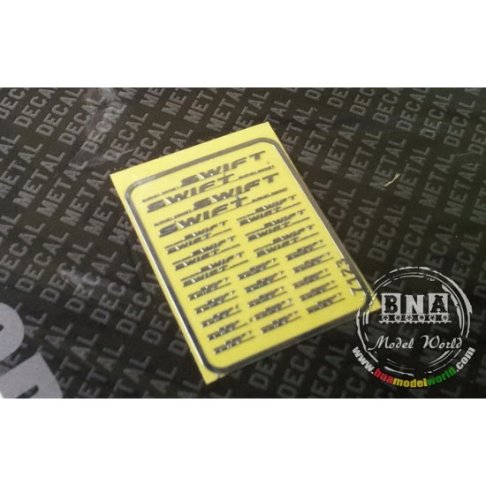 Suzuki Sport Swift Metal Logo Stickers for 1/12, 1/18, 1/20, 1/24, 1/43 Scales