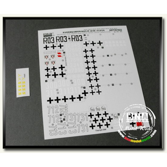 Decals for 1/35 Panzer IV Ausf.F1/F2/G