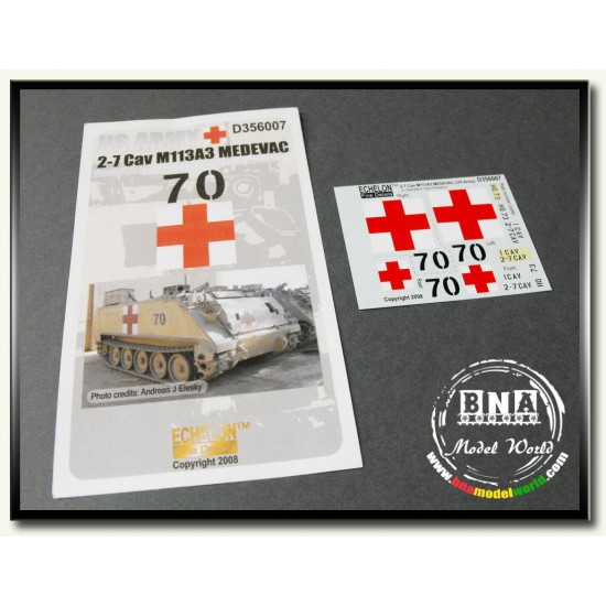 Decals for 1/35 2-7 Cav M113A3 Medevac (OIF)