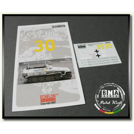 Decals for 1/35 LSSAH SdKfz.251/6 Ausf C in Kharkov