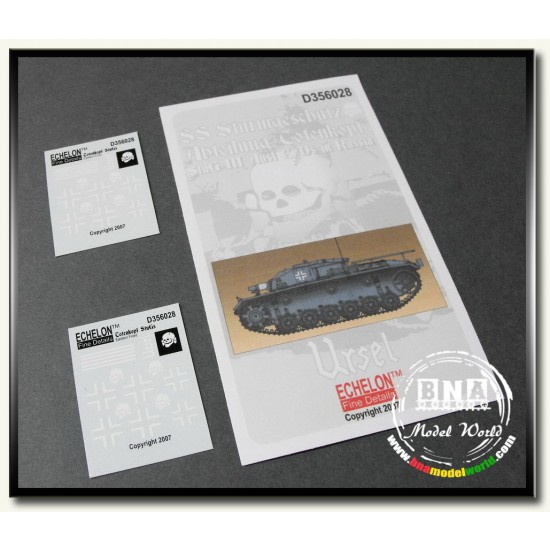 Decals for 1/35 SS StuG Abteilung Totenkopf StuG III C/Ds