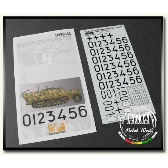 Decals for 1/35 12.SS-Panzer.Div./Panzer.Rgt.HJ SdKfz.251 Ausf. D Generics