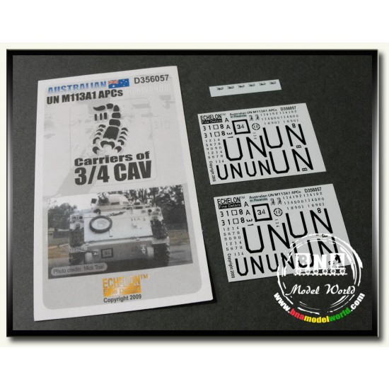 Decals for 1/35 Australian UN M113A1 APCs in Rwanda