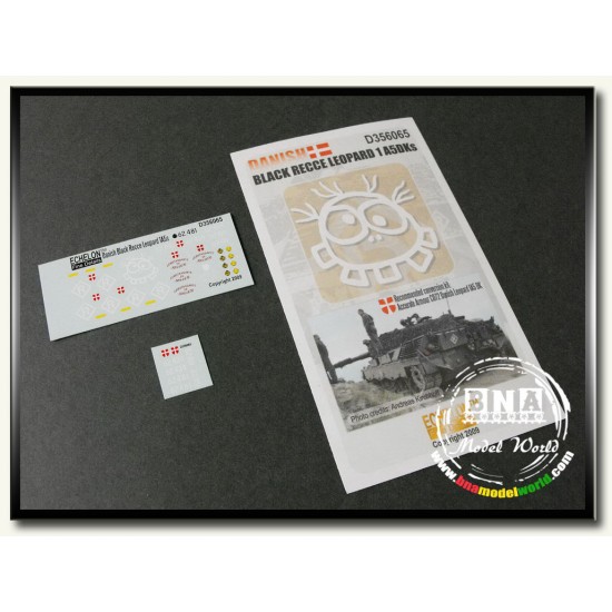 Decals for 1/35 Danish Black Recce Leopard 1 A5DKs