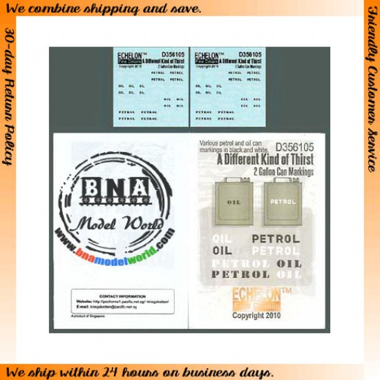 1/35 A Different Kind of Thirst - 2 Gallon Can Markings