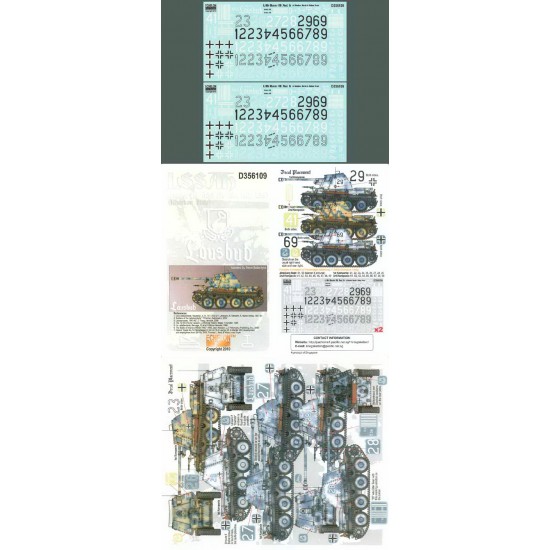 Decals for 1/35 LSSAH Marder III Ausf. Hs