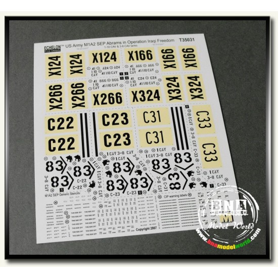 Decals for 1/35 US Army M1A2 SEPs "Operation Iraqi Freedom" Part 2