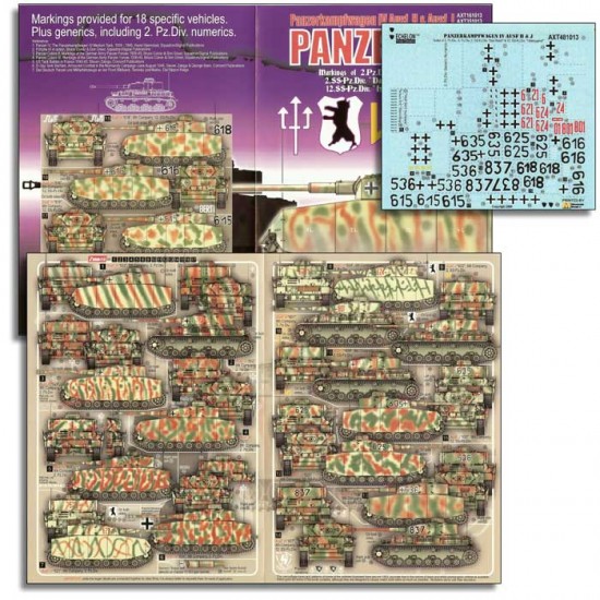 1/48 2 & 3 Pz.Div., Das Reich & HJ Panzer IVs (Ausf Hs & Js) Decals