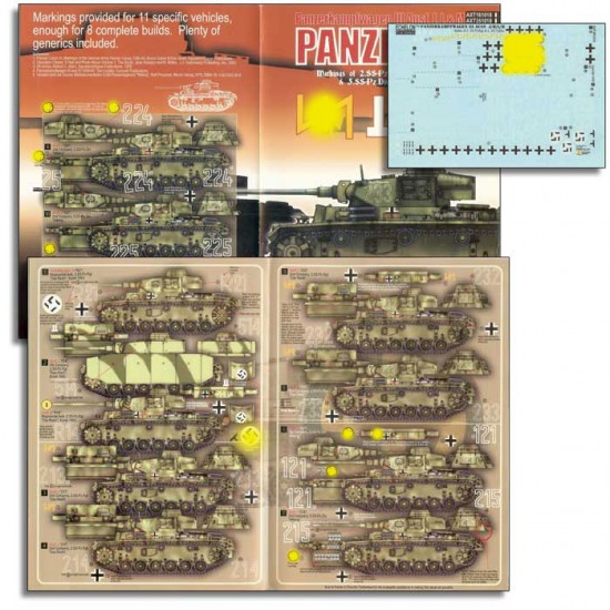 1/48 Das Reich & Wiking Panzer III Ausf J/L/Ms Decals