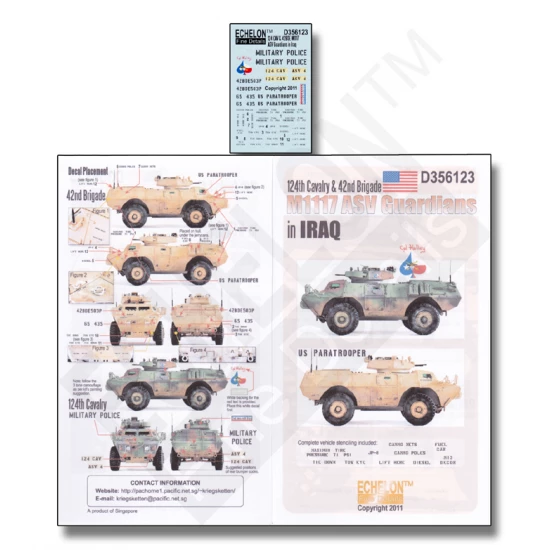1/35 124th CAV & 42nd BDE M1117 ASVs in Iraq Decals