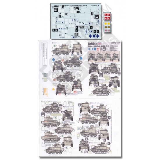 1/35 British Vickers Light Tank Mk VIB (Pt 2) Decals