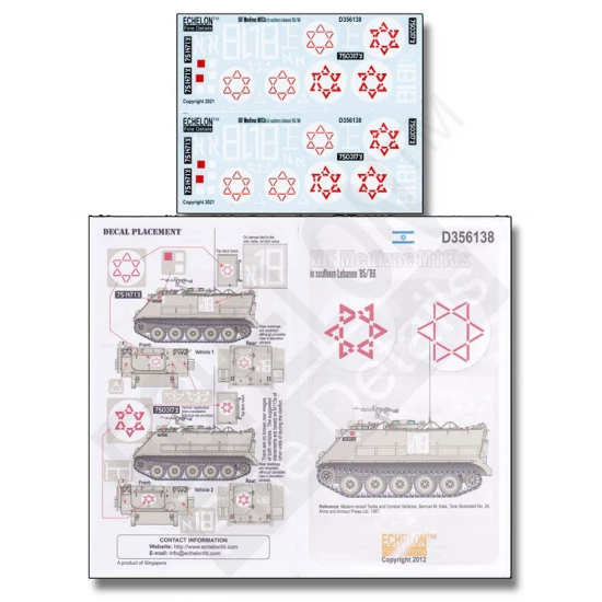 1/35 IDF Medevac M113s Decals