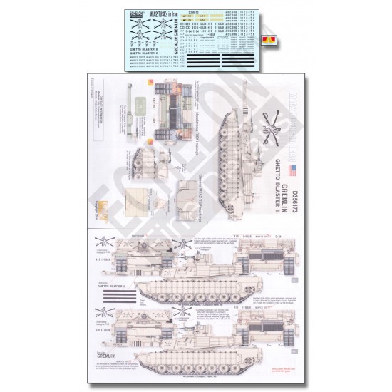 Decals for 1/35 US Army M1A2 TUSKs in Iraq