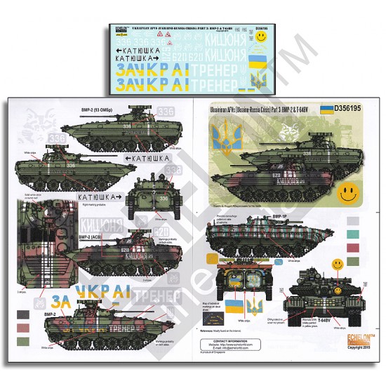 1/35 Ukrainian AFVs (Ukraine - Russia Crisis) Decals Part 3: BMP-2 and T-64BV