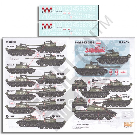 1/35 Polish T-55A 1981 (water-slide decals)