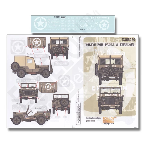 1/35 Willys for Padre and Chaplain (water-slide decals)
