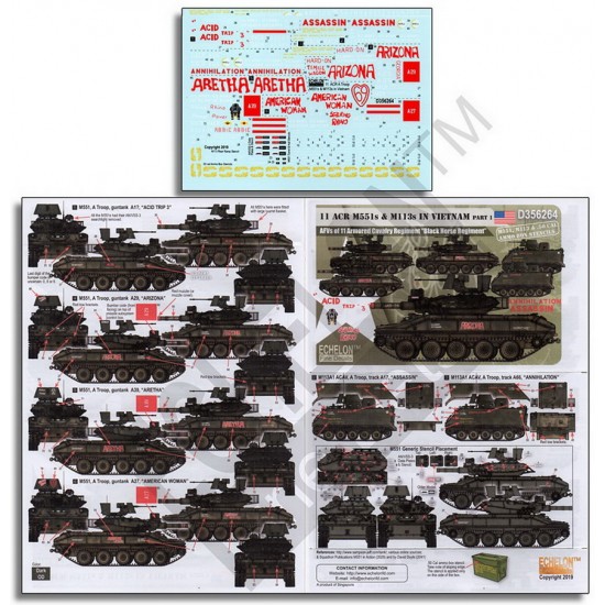 Decals for 1/35 11 ACR M551s & M113s in Vietnam (Part 1)