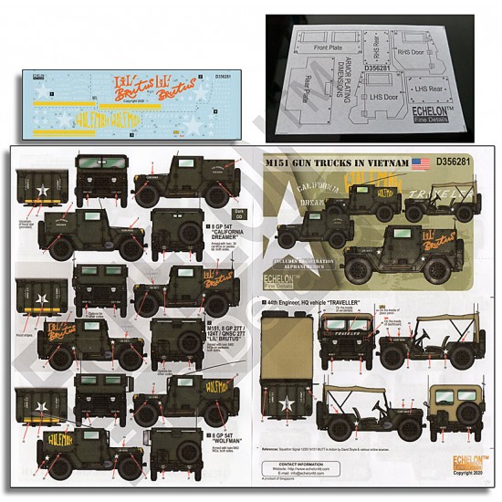Decals for 1/35 M151 Gun Trucks in Vietnam