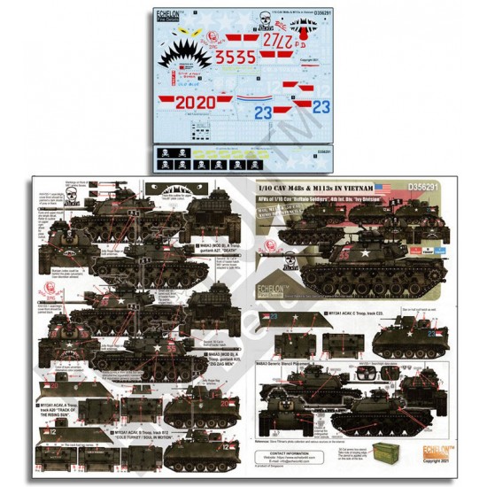 Decals for 1/10 CAV M48s & M113s in Vietnam