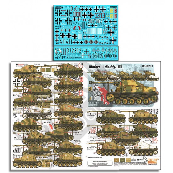 Decals for 1/35 Marder II Sd.Kfz. 131