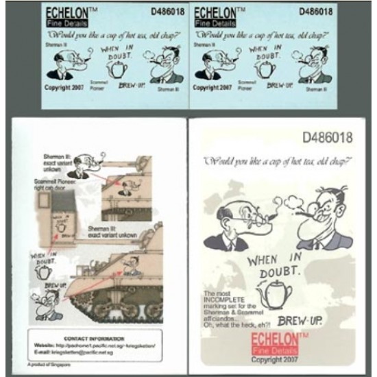 1/48 "Would You Like a Cup of Hot Tea, Old Chap?" Decals [Limited Edition]