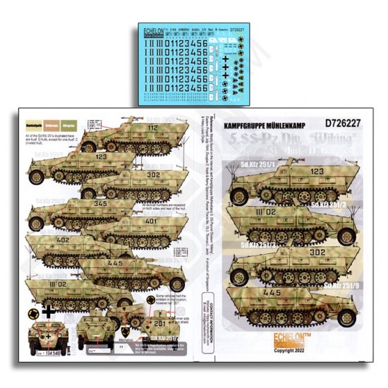 Decals for 1/72 5. SS-Pz.Div. "Wiking" SdKfz. 251 Generics
